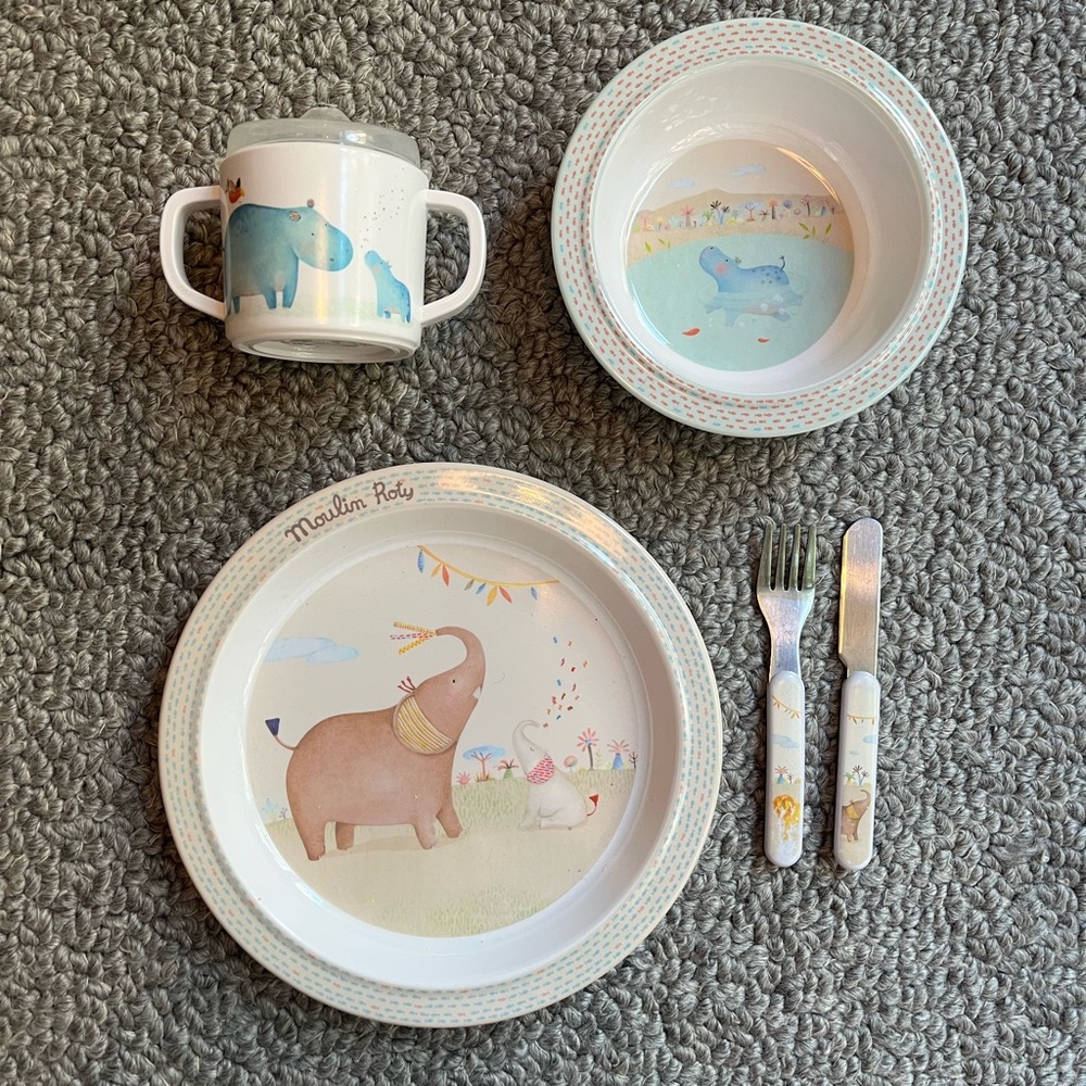 Moulin Roty plate set